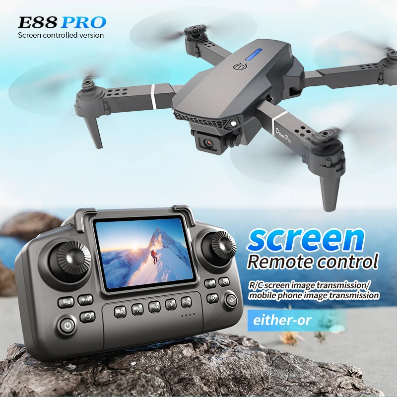 Drone Camera Hd - Professional E88 PRO Drone หน้าจอ 8K
