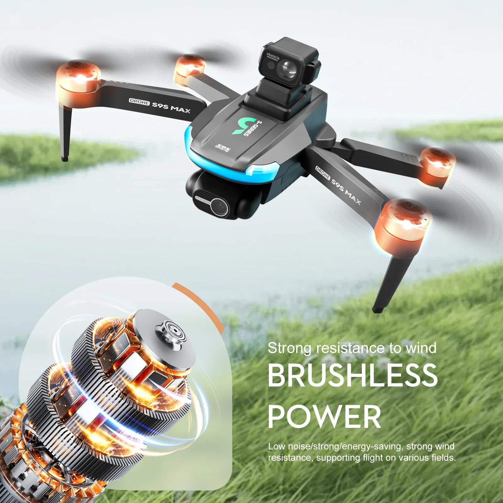 ใหม่S9S MAX MINI Drone 4K 2 แก - Drone Camera With Gimbal บทวิจารณ์และราคา