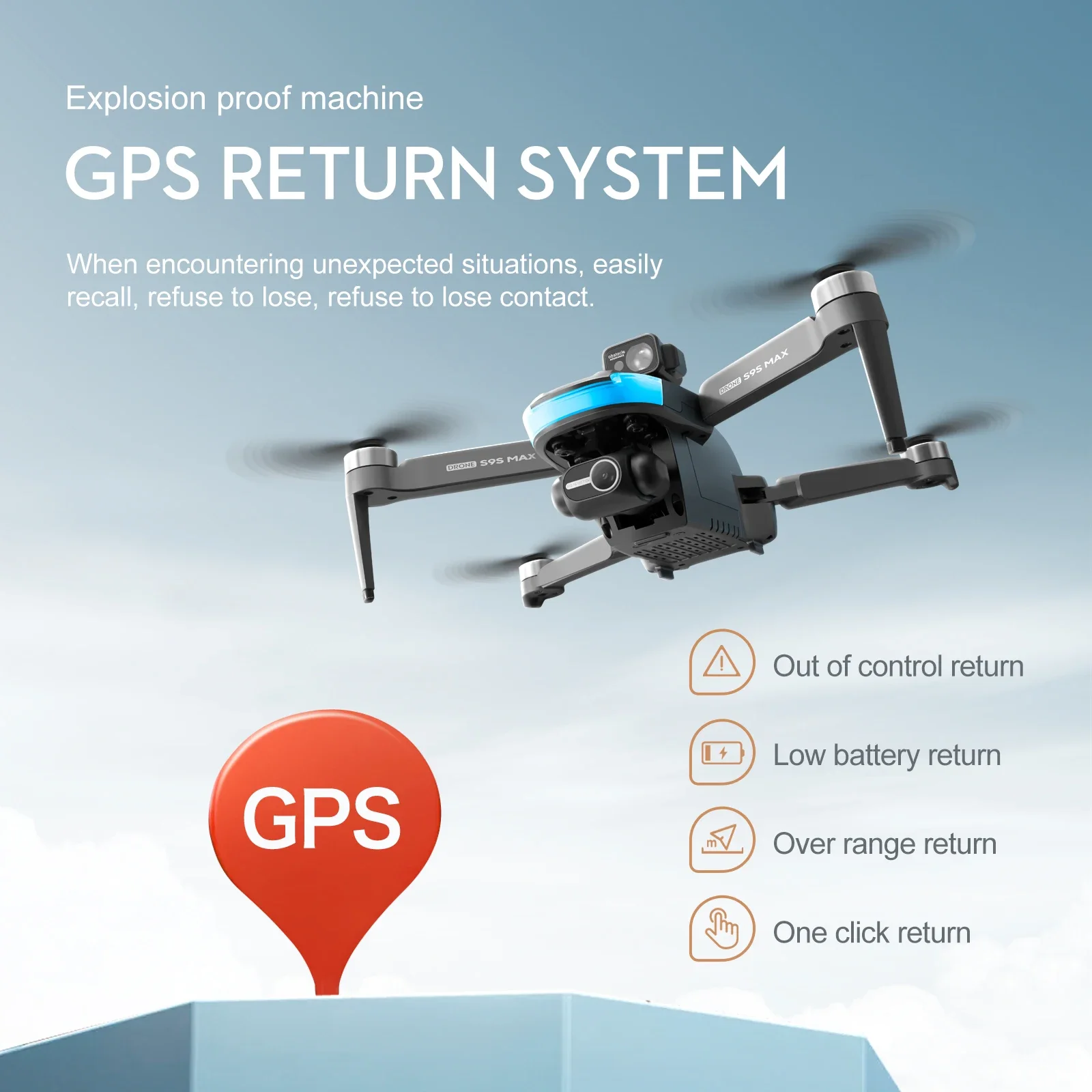 ใหม่S9S MAX MINI Drone 4K 2 แก - Drone Camera With Gimbal บทวิจารณ์และราคา