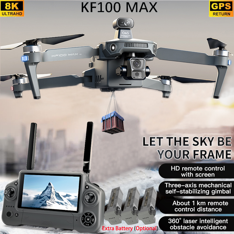 KF100 MAX GPS Drone 4K กล้อง 3 - Drone Camera With Gimbal บทวิจารณ์และราคา