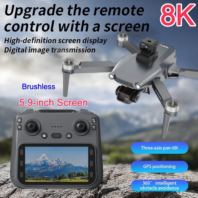 โดรน 8K ESC กล้องคู่ ระบบระบุต - Drone Camera With Gimbal บทวิจารณ์และราคา